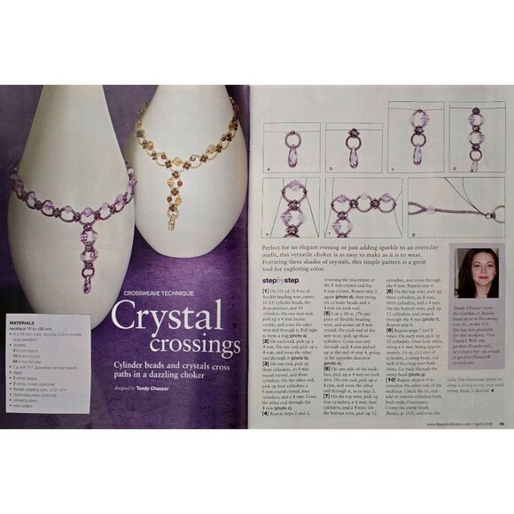 Bead And Button Magazine April 2008 Herringbone Blossoms - Picture 12 of 14